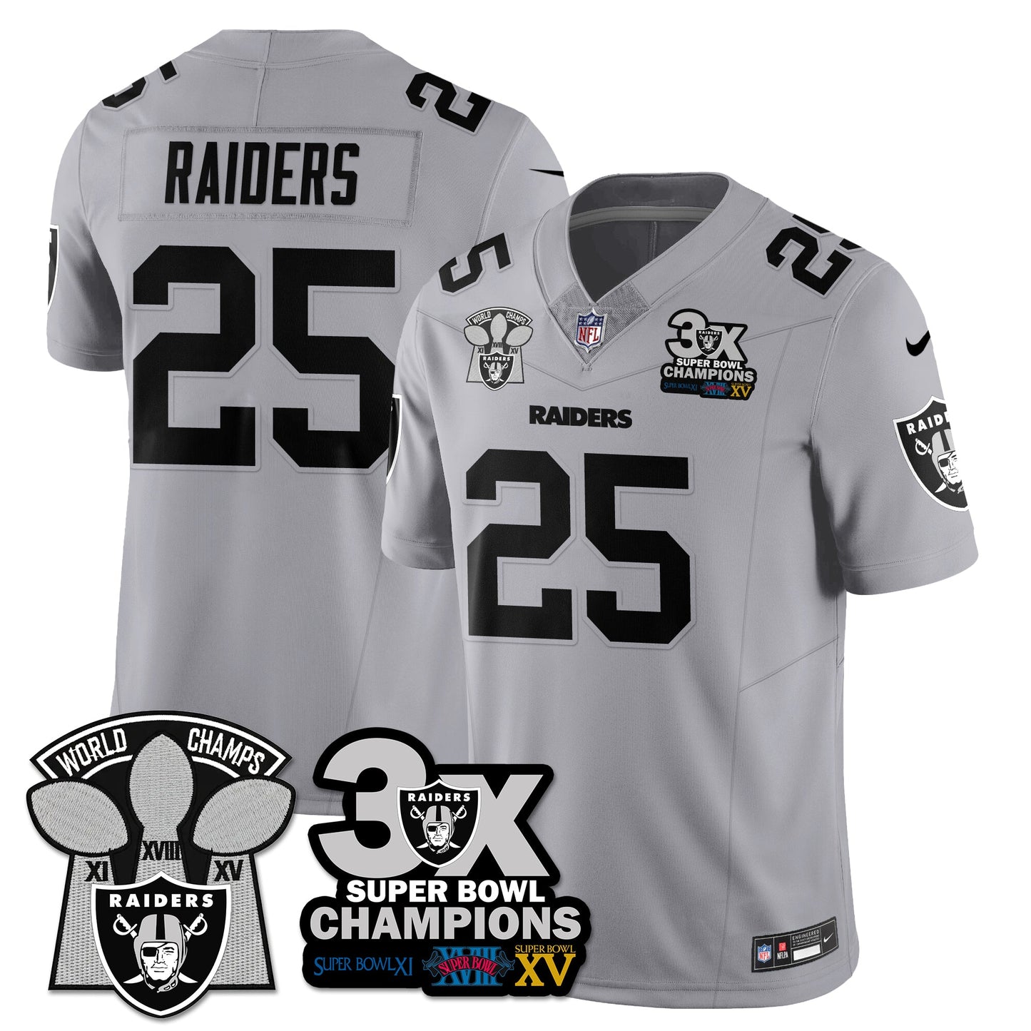 LVR 3-Time Champions Patch Vapor Limited Jersey - All Stitched