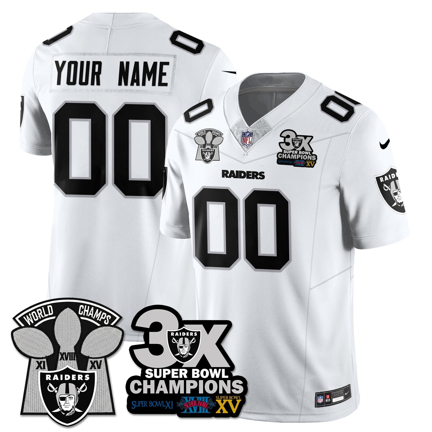 Custom LVR 3-Time Champions Patch Vapor Limited Jersey - All Stitched
