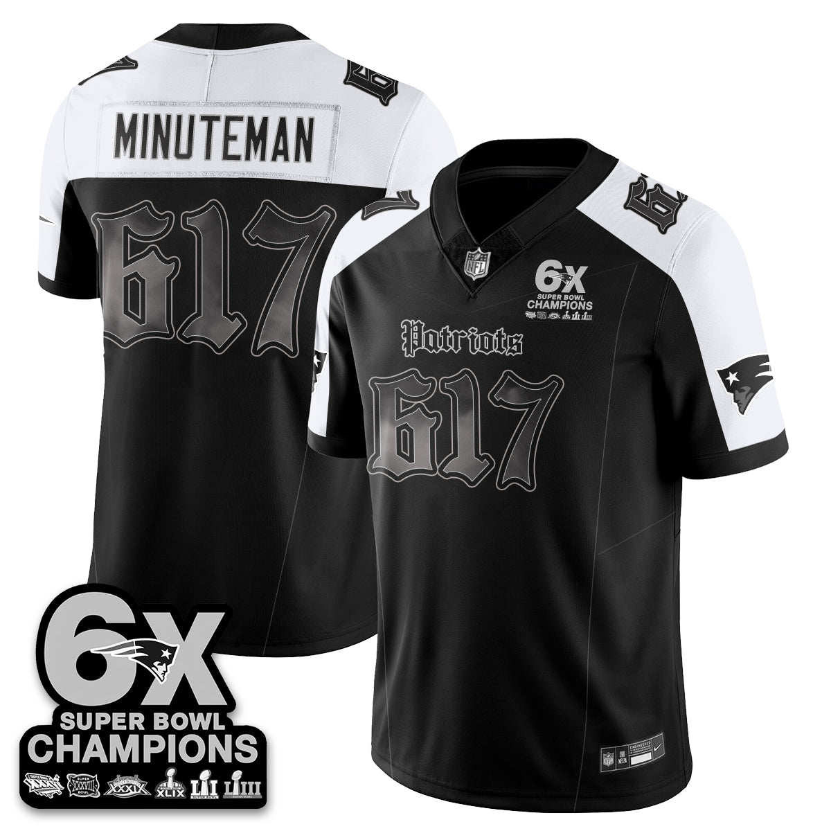 NE 'Dark Gothic' Vapor Limited Jersey - 6-Time Champions