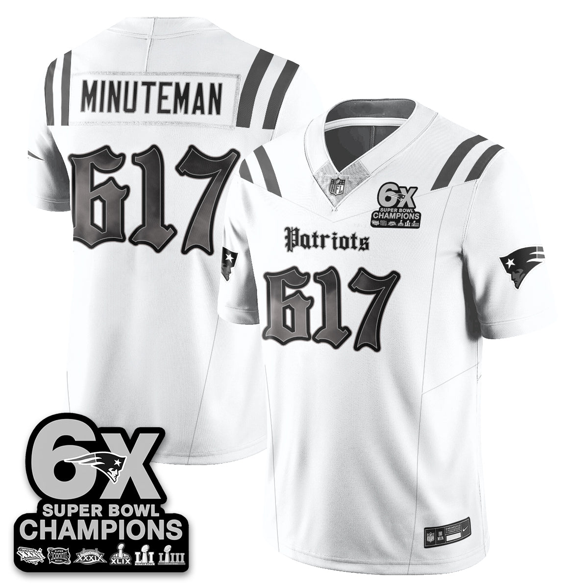 NE 'Dark Gothic' Vapor Limited Jersey - 6-Time Champions