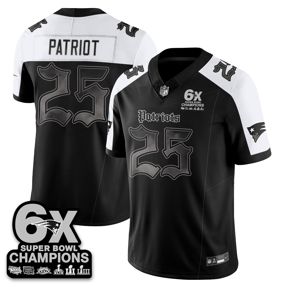 NE 'Dark Gothic' Vapor Limited Jersey - 6-Time Champions
