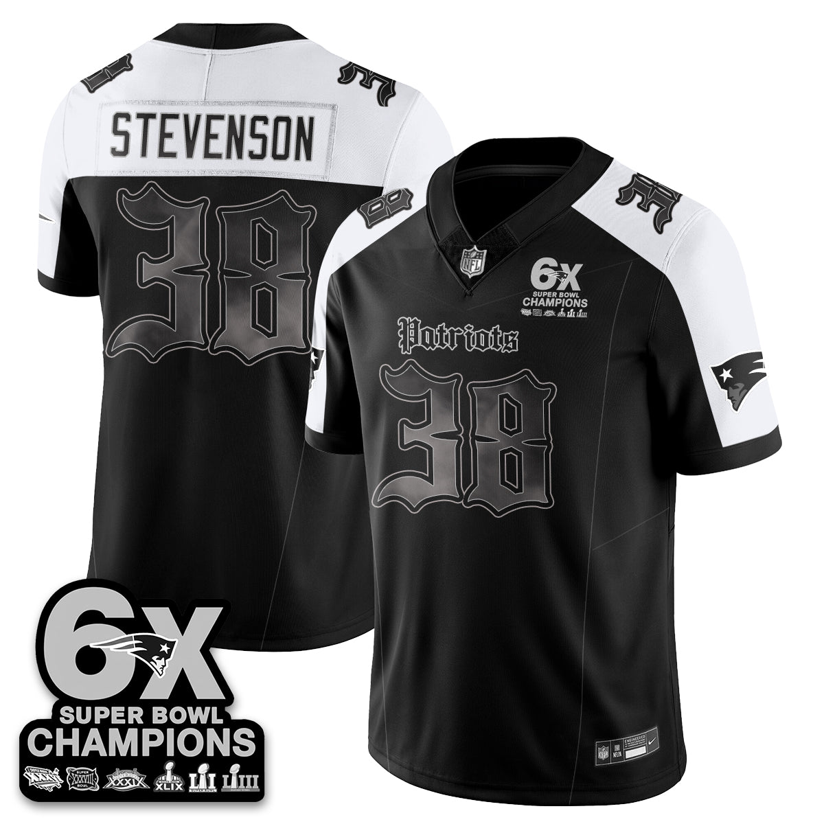 NE 'Dark Gothic' Vapor Limited Jersey - 6-Time Champions