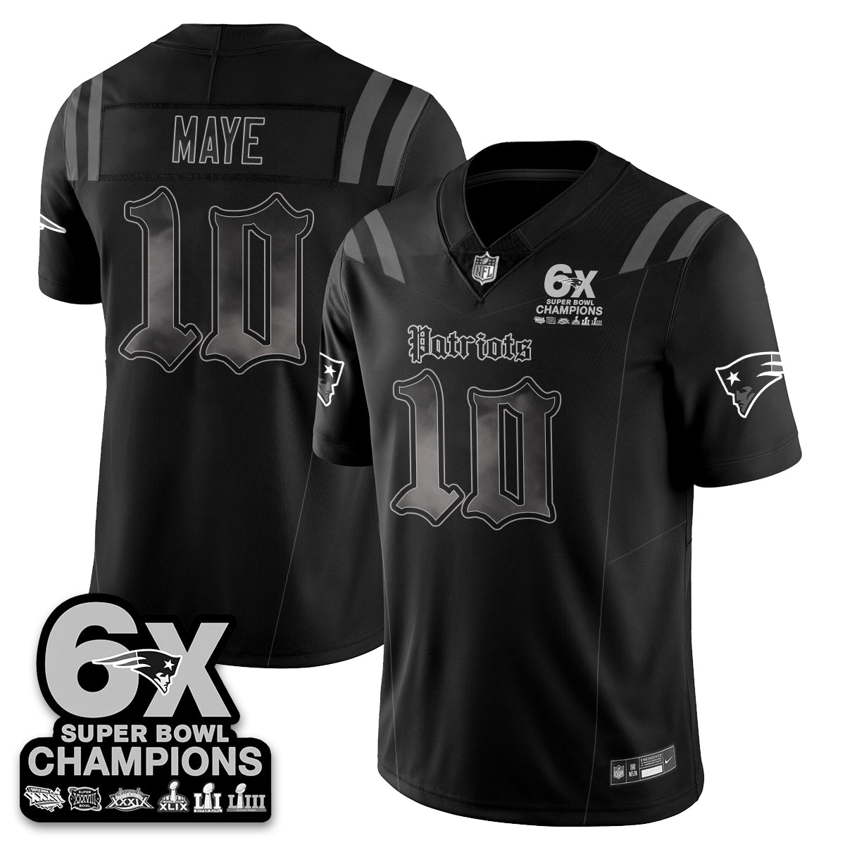 NE 'Dark Gothic' Vapor Limited Jersey - 6-Time Champions