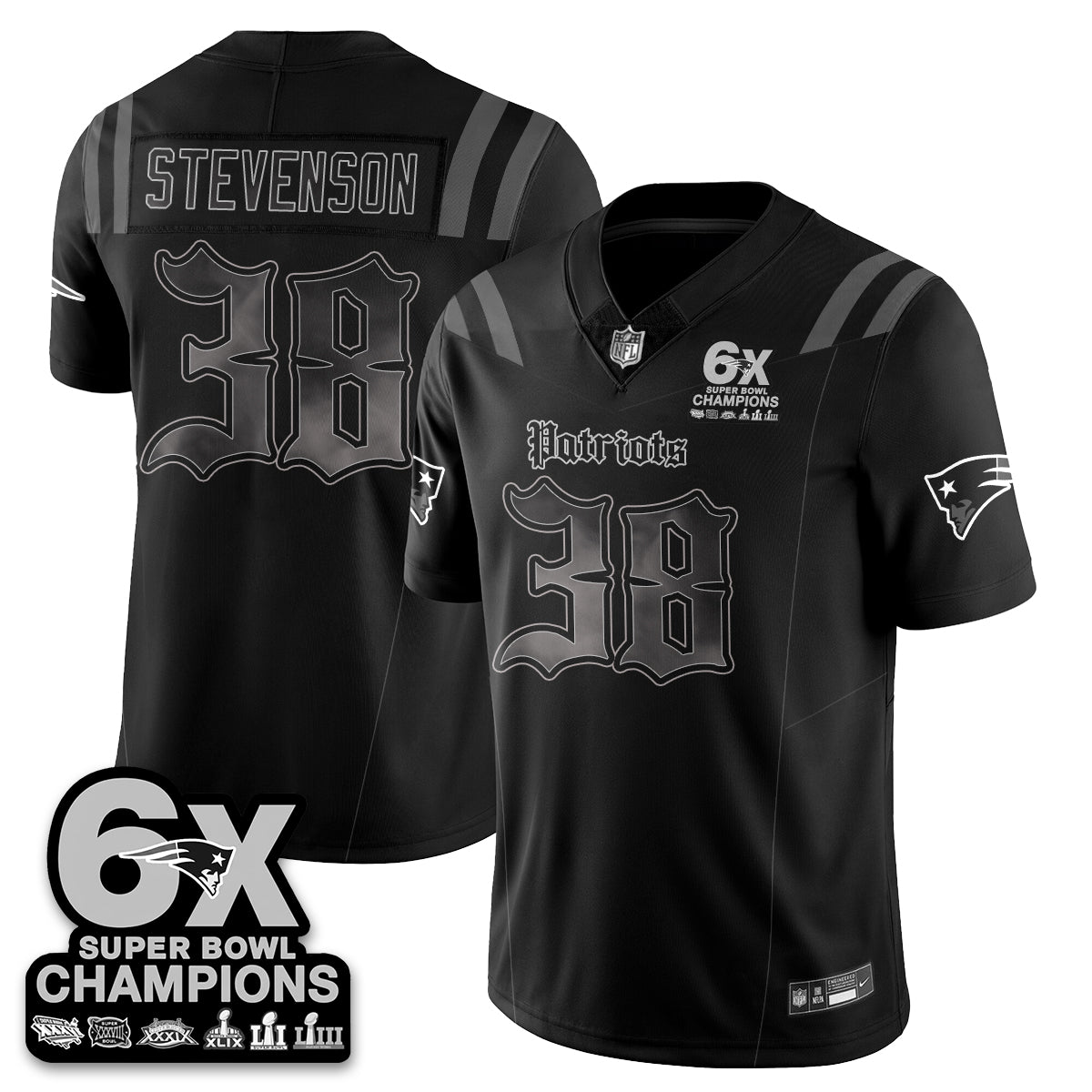 NE 'Dark Gothic' Vapor Limited Jersey - 6-Time Champions