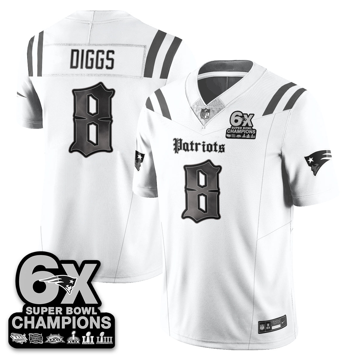 NE 'Dark Gothic' Vapor Limited Jersey - 6-Time Champions
