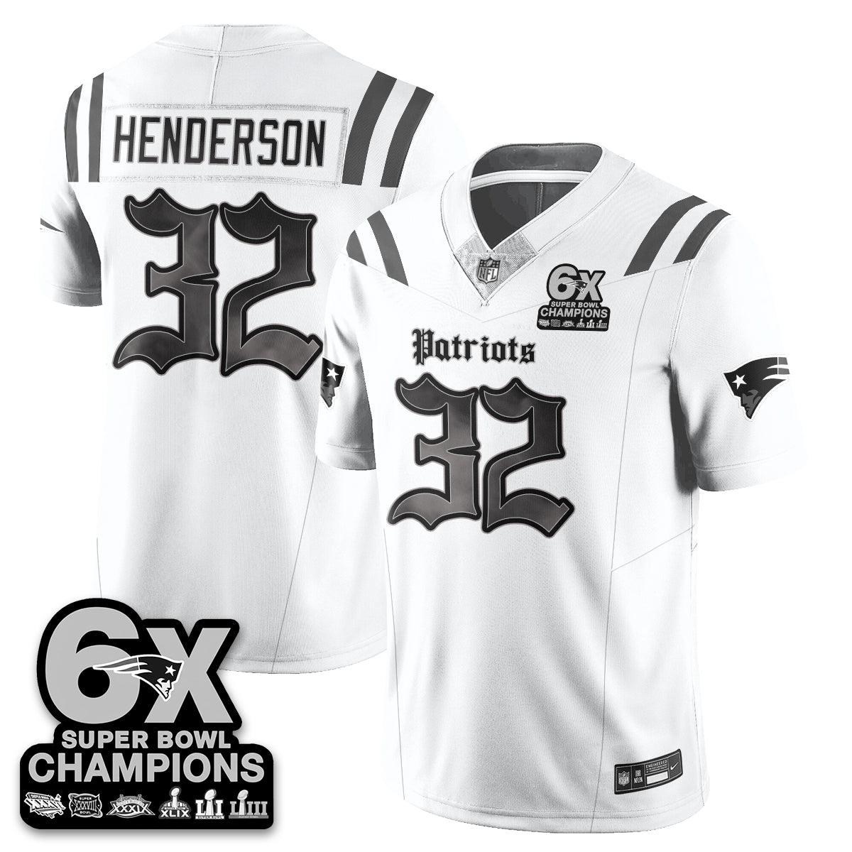 NE 'Dark Gothic' Vapor Limited Jersey - 6-Time Champions
