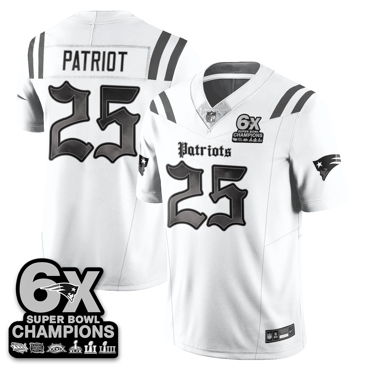 NE 'Dark Gothic' Vapor Limited Jersey - 6-Time Champions