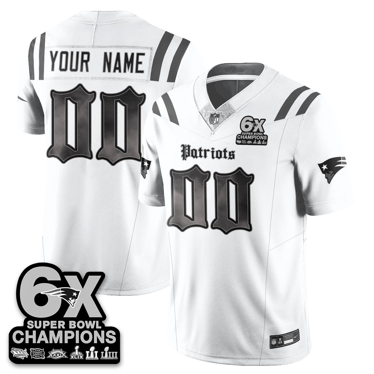 NE 'Dark Gothic' Vapor Limited Jersey - 6-Time Champions