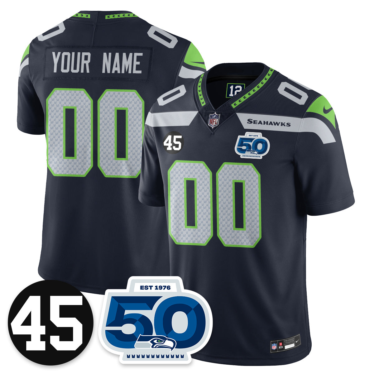 SEA Vapor Limited Custom Jersey - Honor Kenny Easley