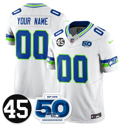 Custom SEA Vapor Limited Jersey - Honor Kenny Easley - All Stitched