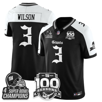 NYG 4-Time Champions Gothic Vapor Limited Jersey - 100th Seasons