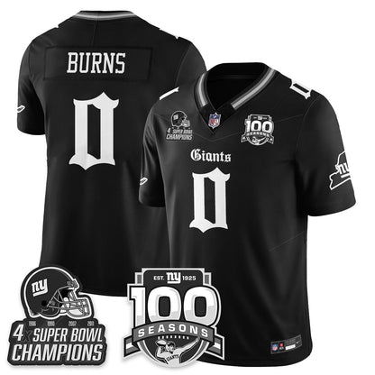 NYG 4-Time Champions Gothic Vapor Limited Jersey - 100th Seasons