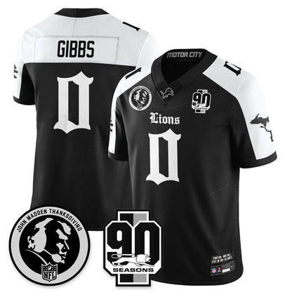 DET 'Gothic 90th Season' Vapor Limited Jersey - John Madden Patch