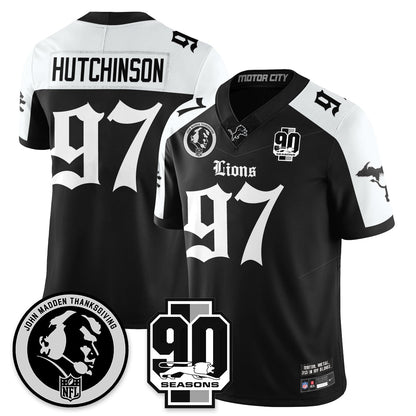 DET 'Gothic 90th Season' Vapor Limited Jersey - John Madden Patch
