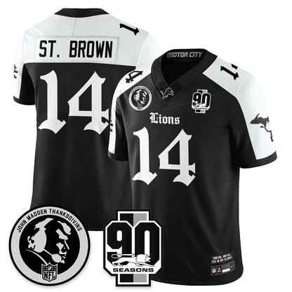 DET 'Gothic 90th Season' Vapor Limited Jersey - John Madden Patch