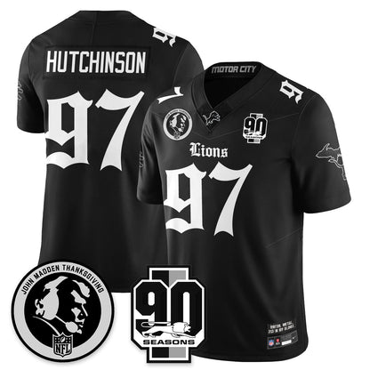 DET 'Gothic 90th Season' Vapor Limited Jersey - John Madden Patch