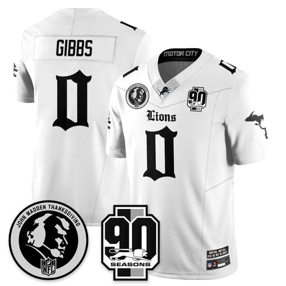 DET 'Gothic 90th Season' Vapor Limited Jersey - John Madden Patch
