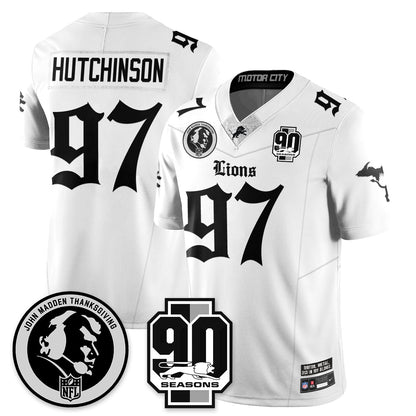 DET 'Gothic 90th Season' Vapor Limited Jersey - John Madden Patch