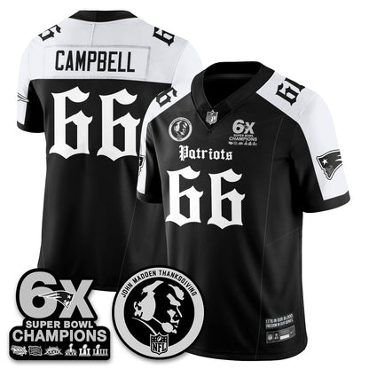 NE Gothic 6x Champions Patch Vapor Limited Jersey - John Madden Patch