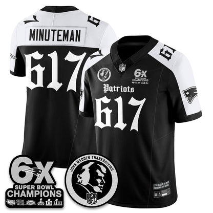 NE Gothic 6x Champions Patch Vapor Limited Jersey - John Madden Patch