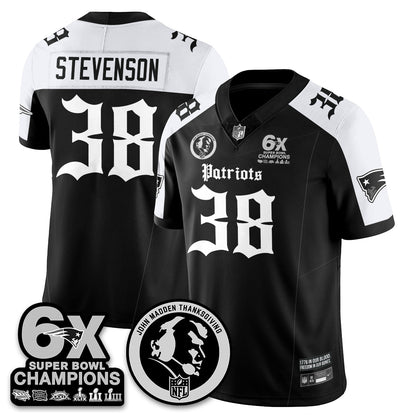 NE Gothic 6x Champions Patch Vapor Limited Jersey - John Madden Patch
