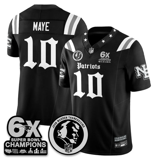 NE Gothic 6x Champions Patch Vapor Limited Jersey - John Madden Patch