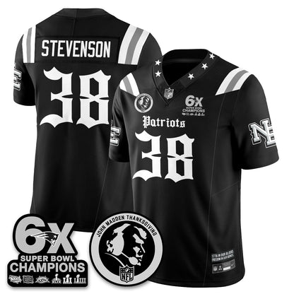 NE Gothic 6x Champions Patch Vapor Limited Jersey - John Madden Patch
