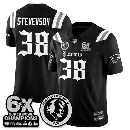 NE Gothic 6x Champions Patch Vapor Limited Jersey - John Madden Patch