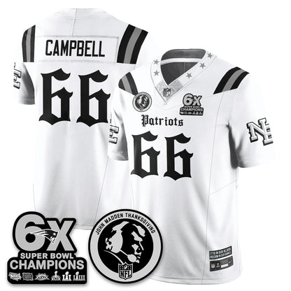 NE Gothic 6x Champions Patch Vapor Limited Jersey - John Madden Patch