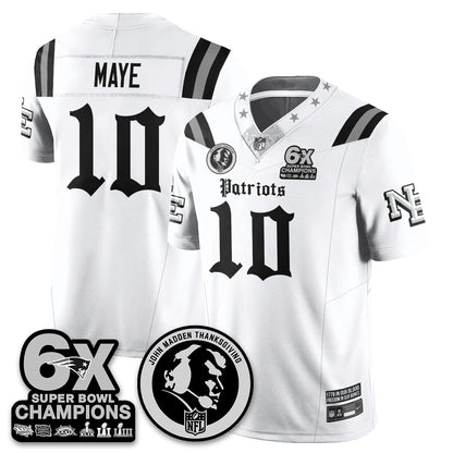 NE Gothic 6x Champions Patch Vapor Limited Jersey - John Madden Patch