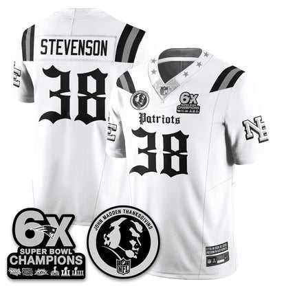 NE Gothic 6x Champions Patch Vapor Limited Jersey - John Madden Patch