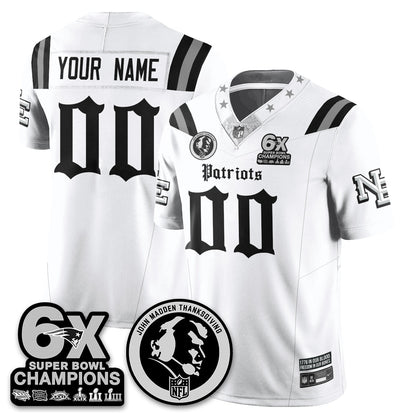 NE Gothic 6x Champions Patch Vapor Limited Jersey - John Madden Patch