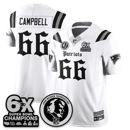 NE Gothic 6x Champions Patch Vapor Limited Jersey - John Madden Patch