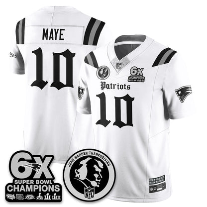 NE Gothic 6x Champions Patch Vapor Limited Jersey - John Madden Patch