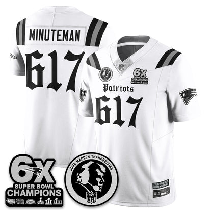 NE Gothic 6x Champions Patch Vapor Limited Jersey - John Madden Patch