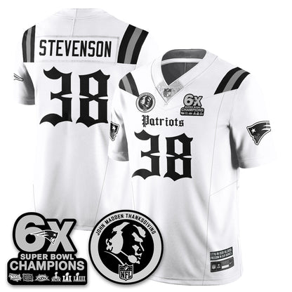 NE Gothic 6x Champions Patch Vapor Limited Jersey - John Madden Patch