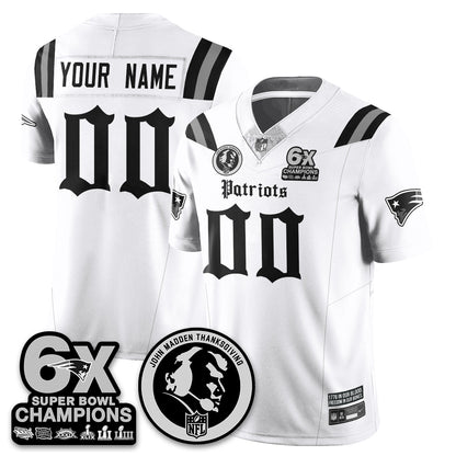 NE Gothic 6x Champions Patch Vapor Limited Jersey - John Madden Patch