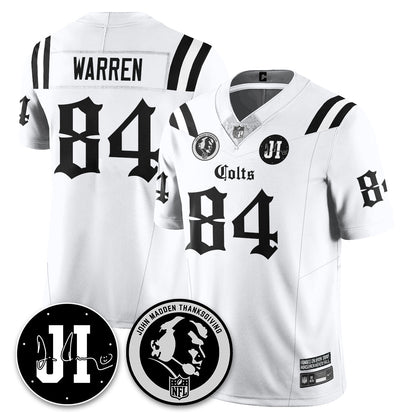 IND Gothic Vapor Limited Jersey - John Madden, Jim Irsay Patch - All Stitched
