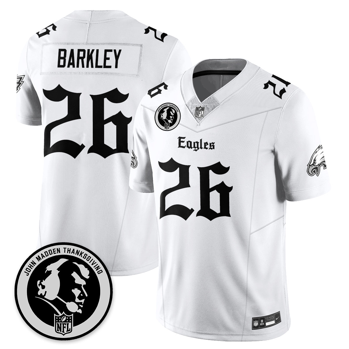 PHI Gothic Vapor Limited Jersey - John Madden Patch - All Stitched