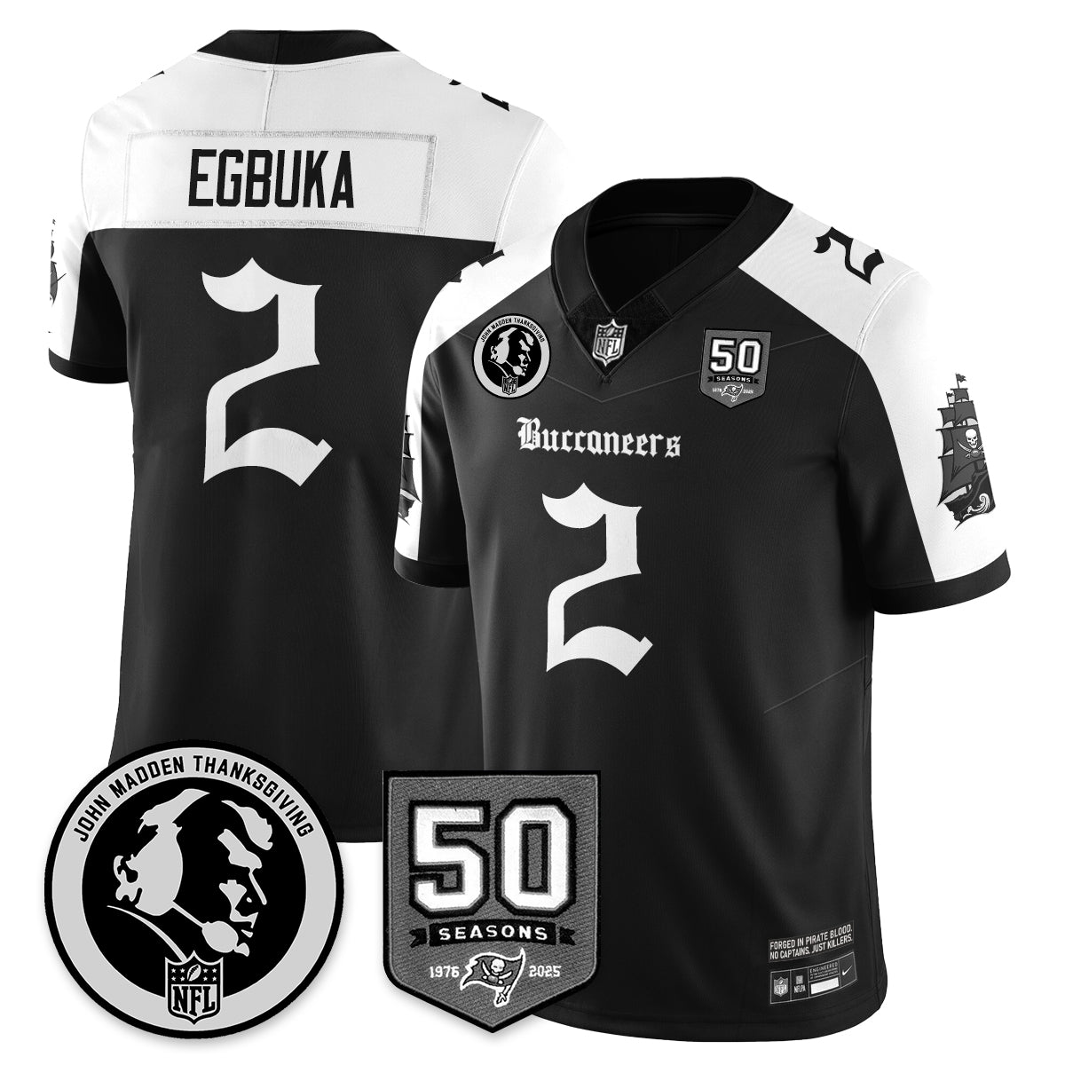 TB Gothic Vapor Limited Jersey - John Madden Patch