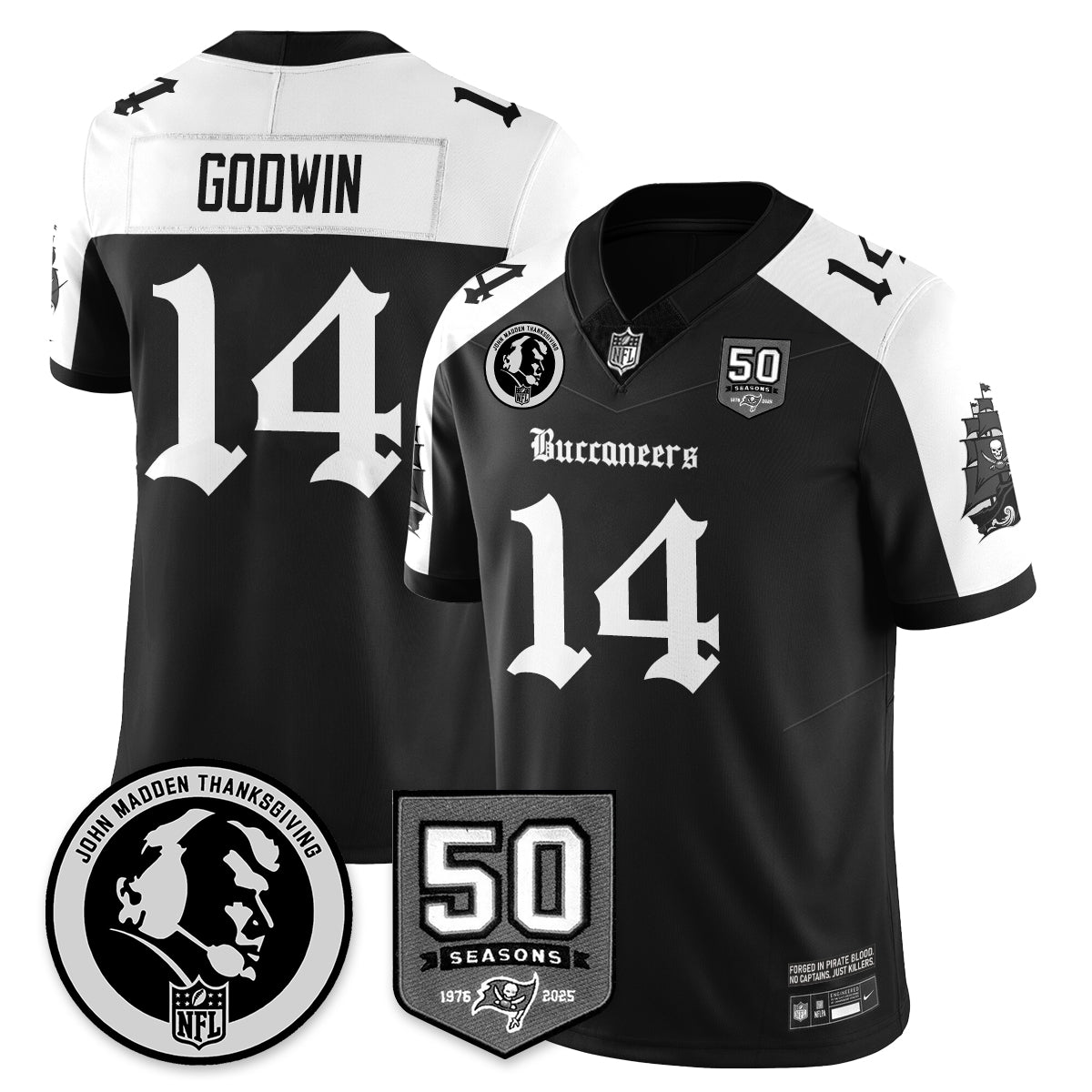 TB Gothic Vapor Limited Jersey - John Madden Patch