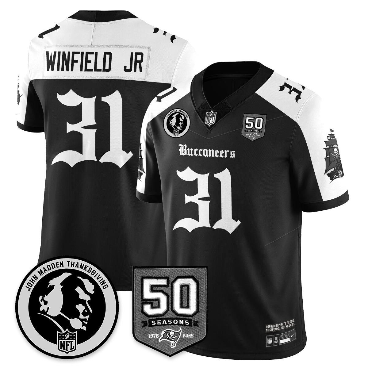 TB Gothic Vapor Limited Jersey - John Madden Patch