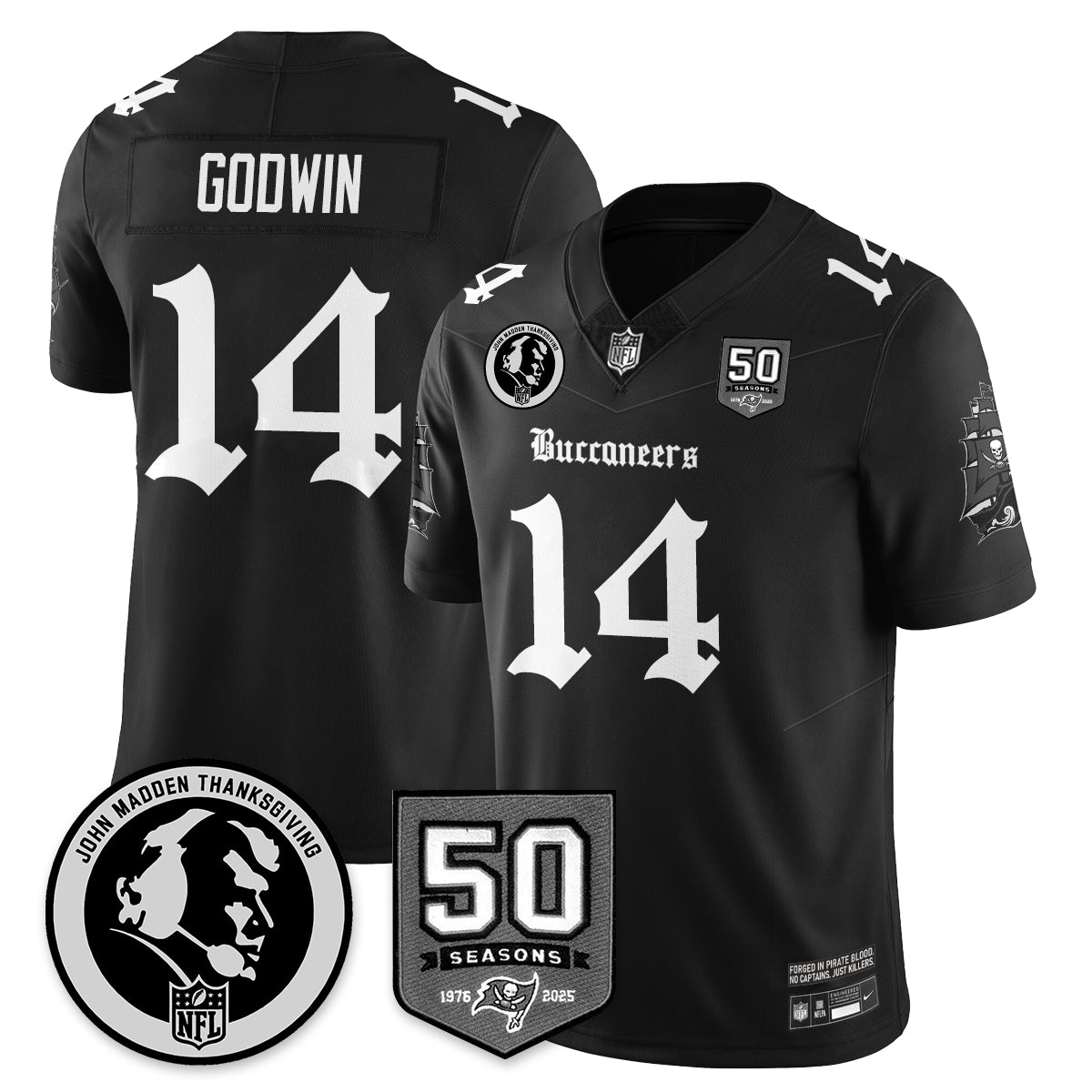 TB Gothic Vapor Limited Jersey - John Madden Patch