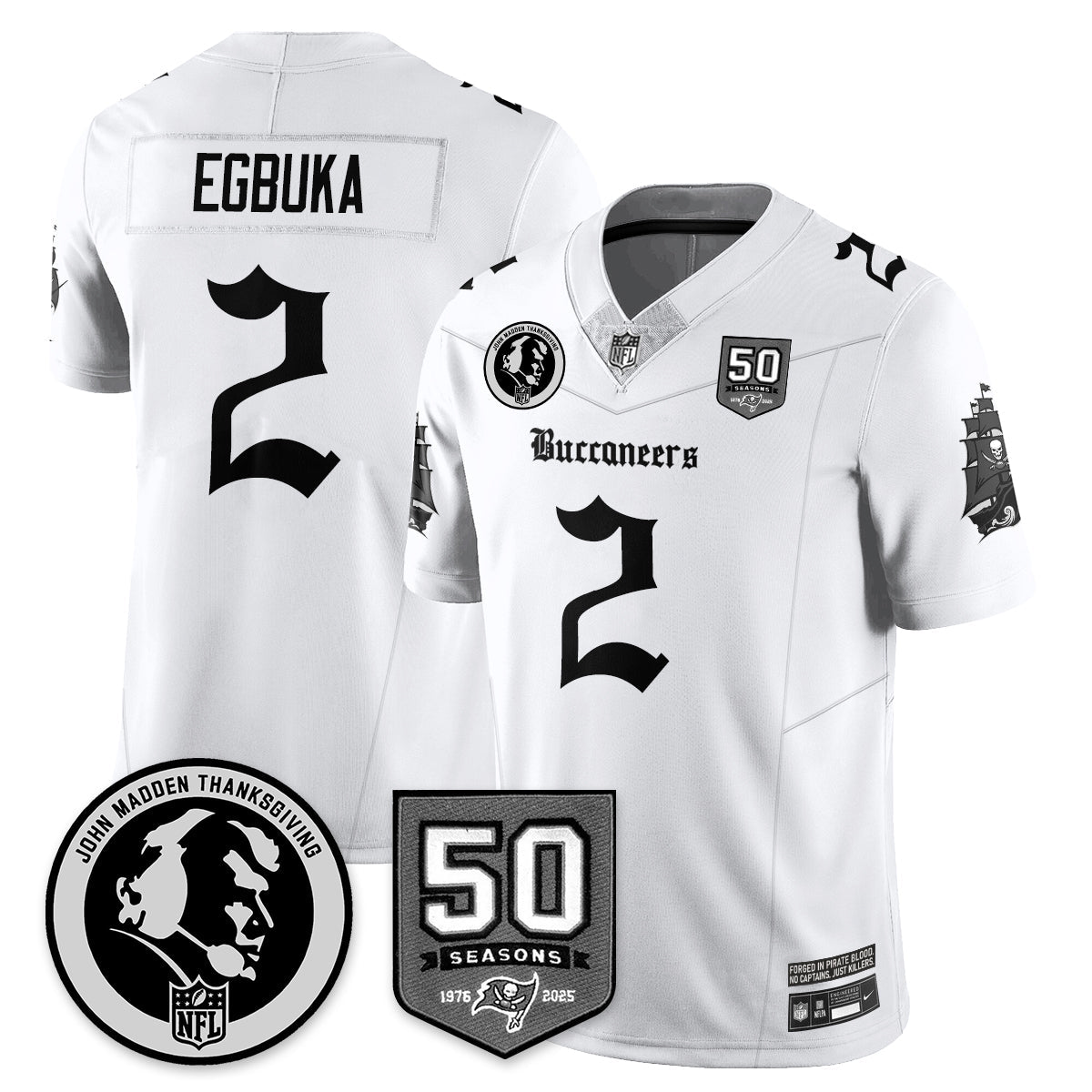 TB Gothic Vapor Limited Jersey - John Madden Patch