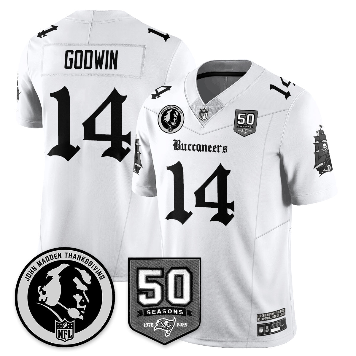 TB Gothic Vapor Limited Jersey - John Madden Patch