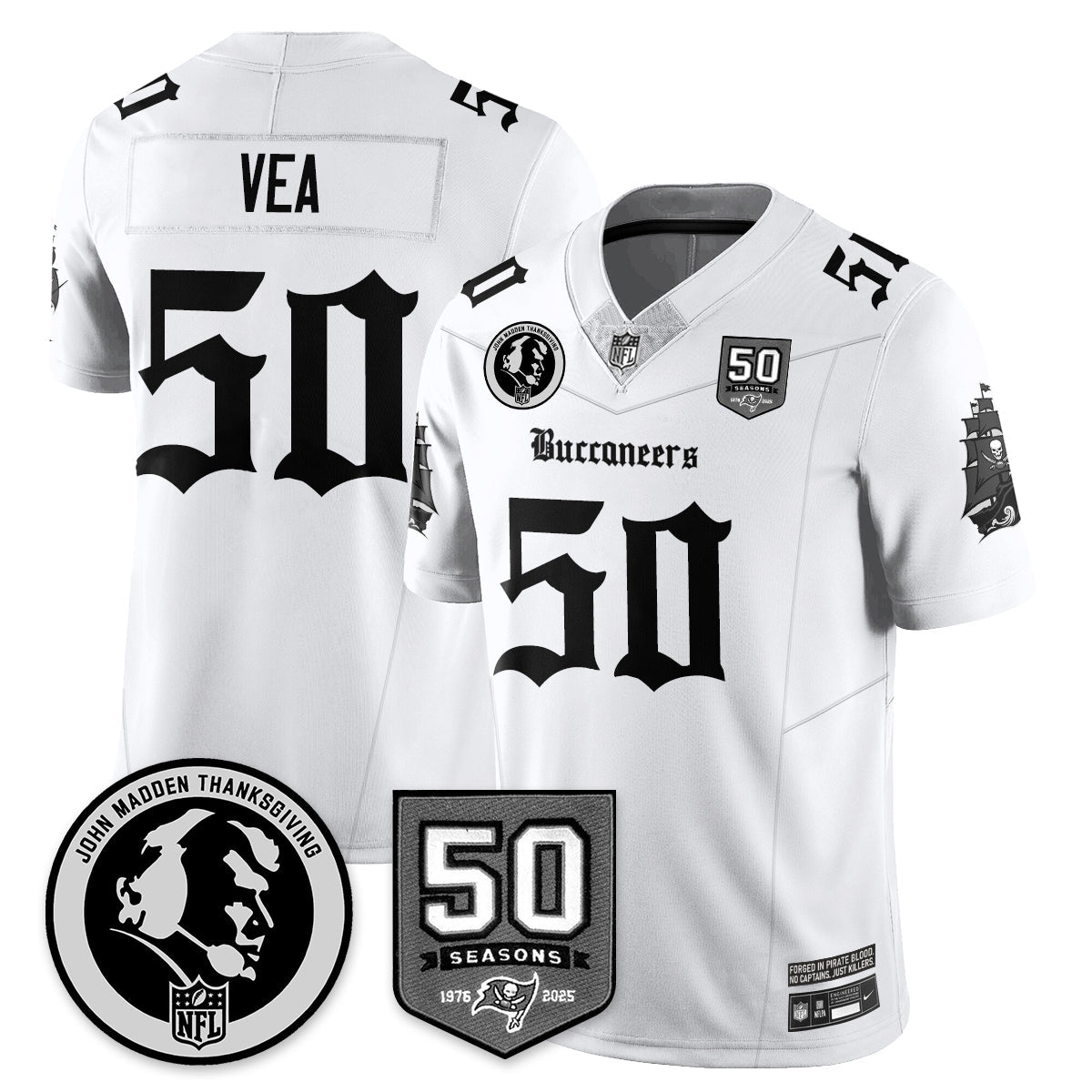 TB Gothic Vapor Limited Jersey - John Madden Patch