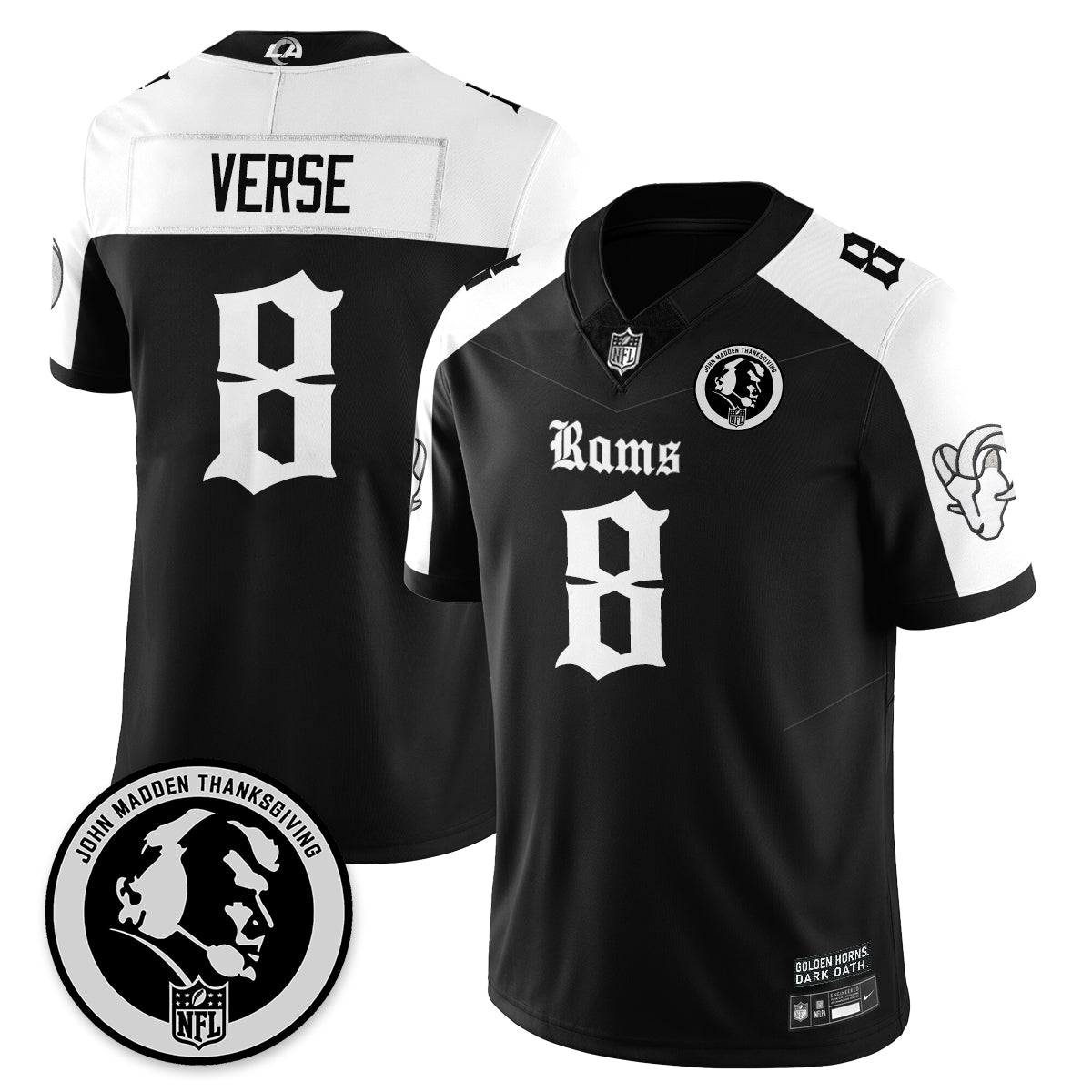 LAR Gothic Vapor Limited Jersey - John Madden Patch