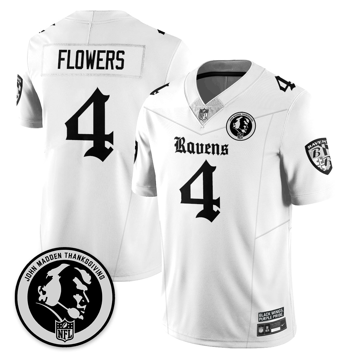 BAL Gothic Vapor Limited Jersey - John Madden Patch - All Stitched