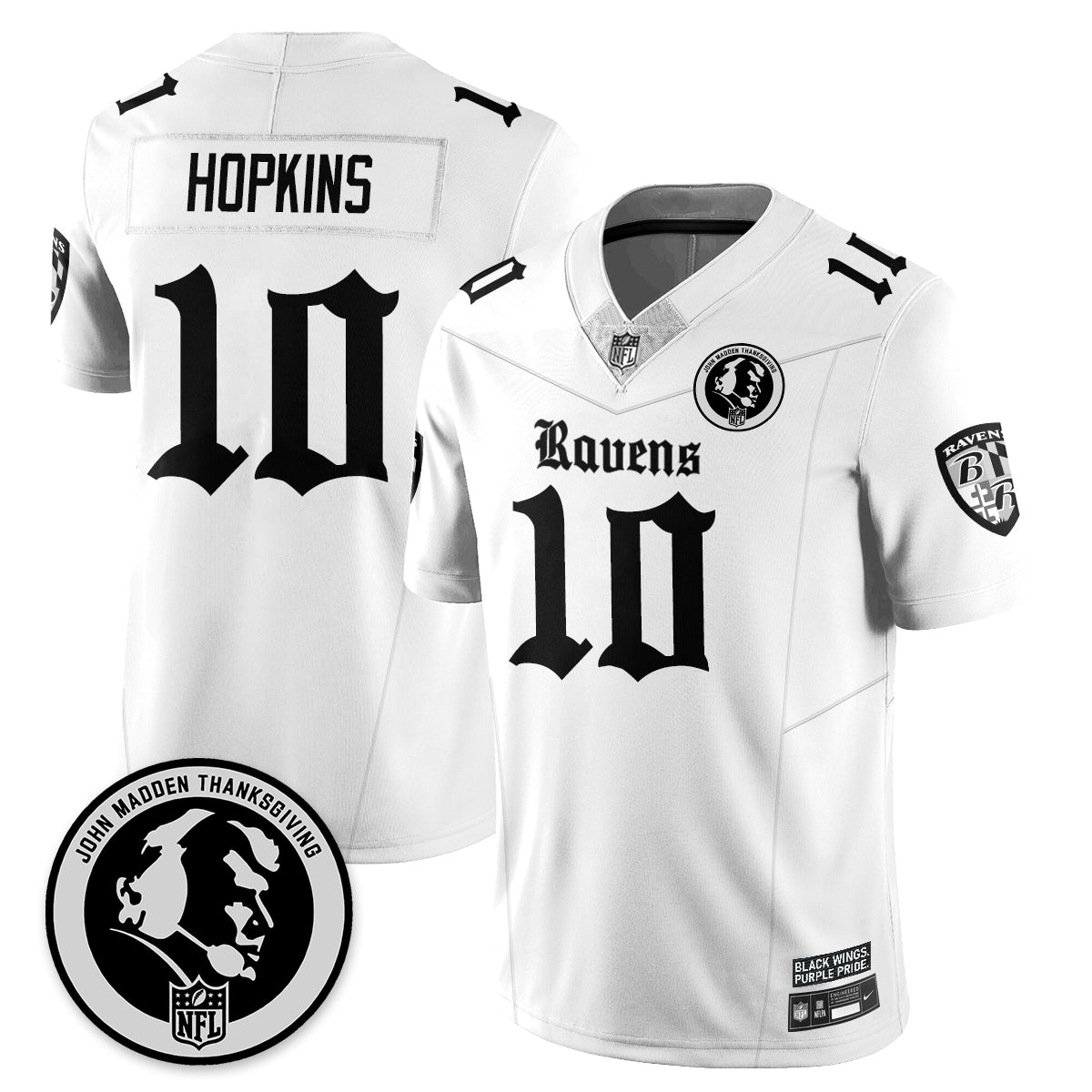 BAL Gothic Vapor Limited Jersey - John Madden Patch - All Stitched
