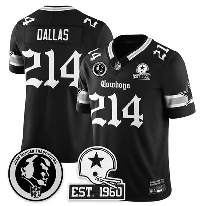 DAL Gothic Vapor Limited Jersey - John Madden Patch - All Stitched